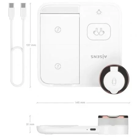 AISENS Cargador Inalámbrico 4 en 1 15W Blanco ASCH-15W4WC061-W AISENS Cargador Inalámbrico 4 en 1 15W Blanco ASCH-15W4WC061-W
